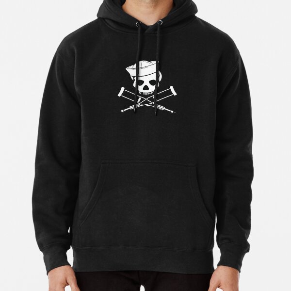 Jackass Sailor Skull & Crossbones Logo Pullover Hoodie RB1101 product Offical jackass 2 Merch