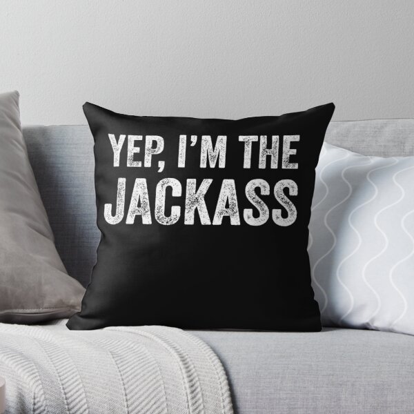 I'm With The Jackass Throw Pillow RB1101 product Offical jackass 2 Merch